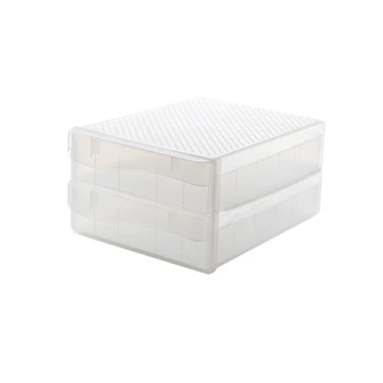 

Kitchen Drawer Type Double Layer Egg Box 60 Grid Large Capacity Storage Box Portable Kitchen Storage Freshness Box Refrigerator
