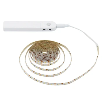 

Promotion! Pir Motion Sensor 180Led Bed Closet Night Light Dimmable Flexible Led Strip Lamp Aaa Battery Power For Wardrobe Stair