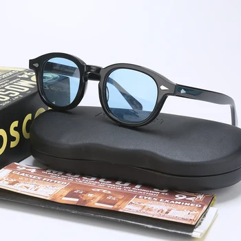 

Fashion Johnny Depp Polarized Sunglasses Men Women With Case$Box Luxury Brand Designer Sun Glasses For Male Female Oculos QF505