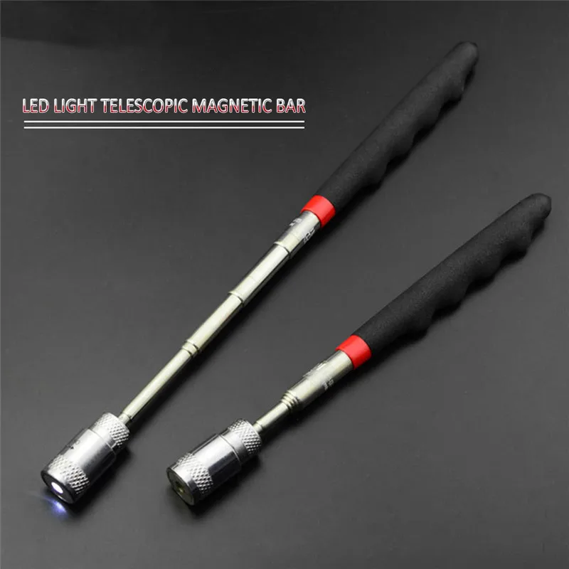 

1pc Universal Magnet Pick Up Tool Strong magnetic pickup Suction Telescopic Extension Rod with Lights Magnetic metal Screw Parts