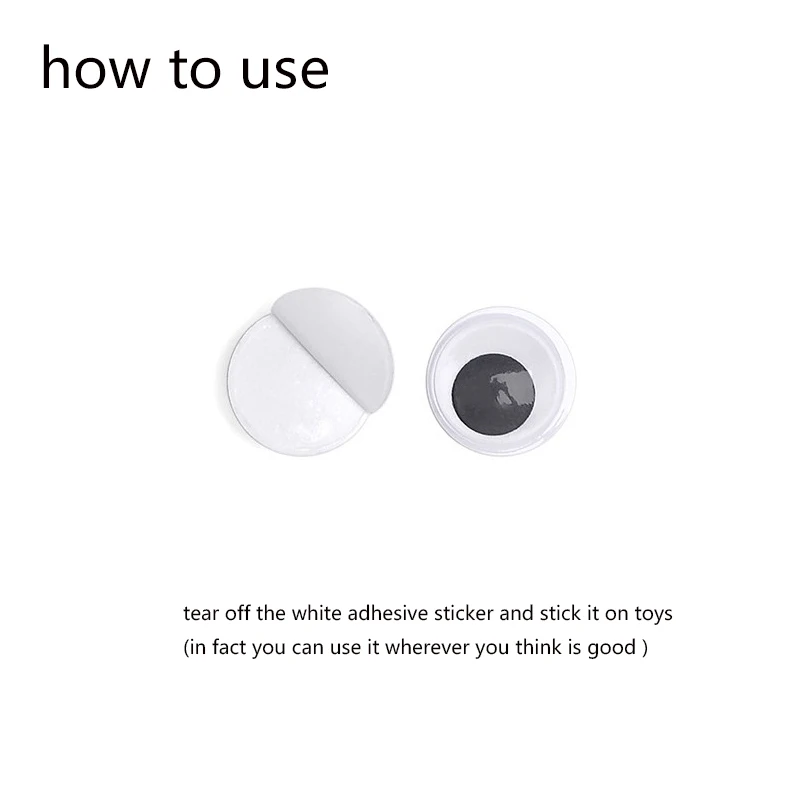 3D визуальные глаза с мероприятиями движущиеся Глазные яблоки 6 мм 8 10 черные