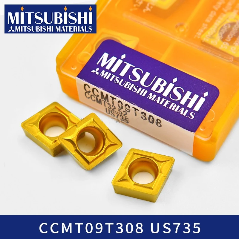 Mitsubishi CCMT09T304 твердосплавные вставки CCMT09T308 UE6020 US735 Токарный станок с ЧПУ держатель токарного инструмента SCLCR09 SCGCR сверлильный стержень CCMT09T3