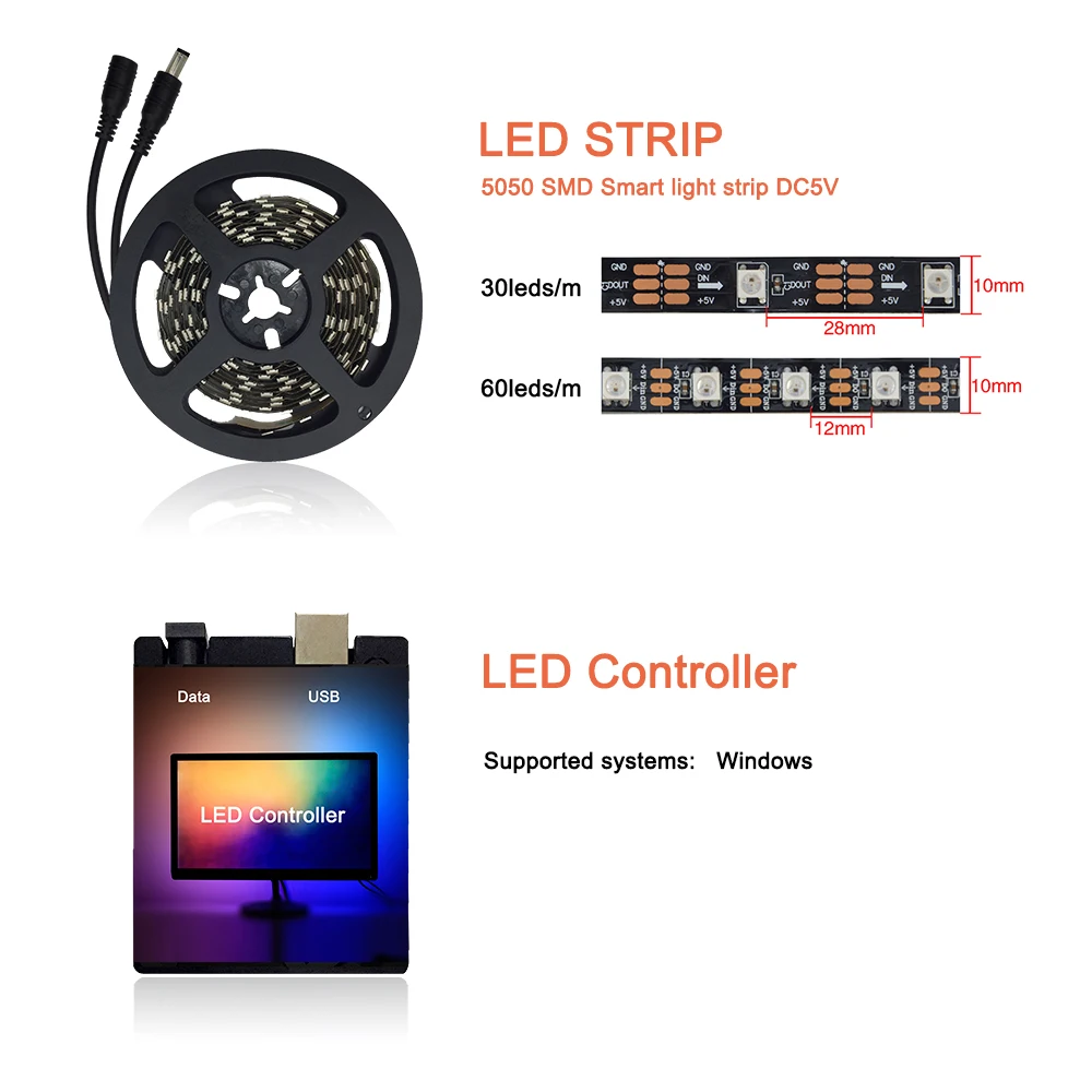 tira computador portátil sonho tela sincronizar 1m 2m 3m 4m 5m kit