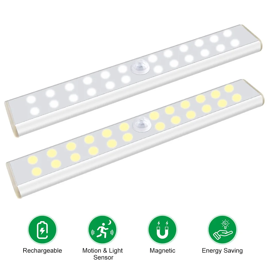 

5V Chargeable Indoor Pir Motion Sensor Cabinet Bedroom Accent light Cupboard Anywhere light led lights closet led lighting