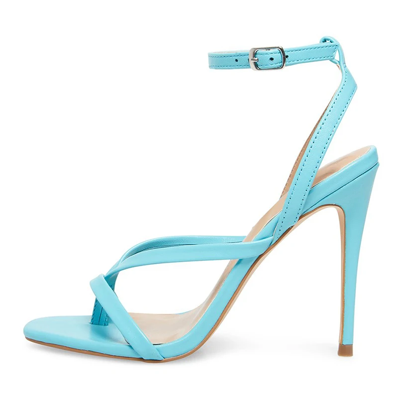 Biru Sandal Tumit Tinggi 2020 Wanita 