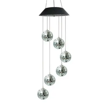

Solar LED Wind Chime Light Hanging String Mosaic Ball Garden Spinner Lamp