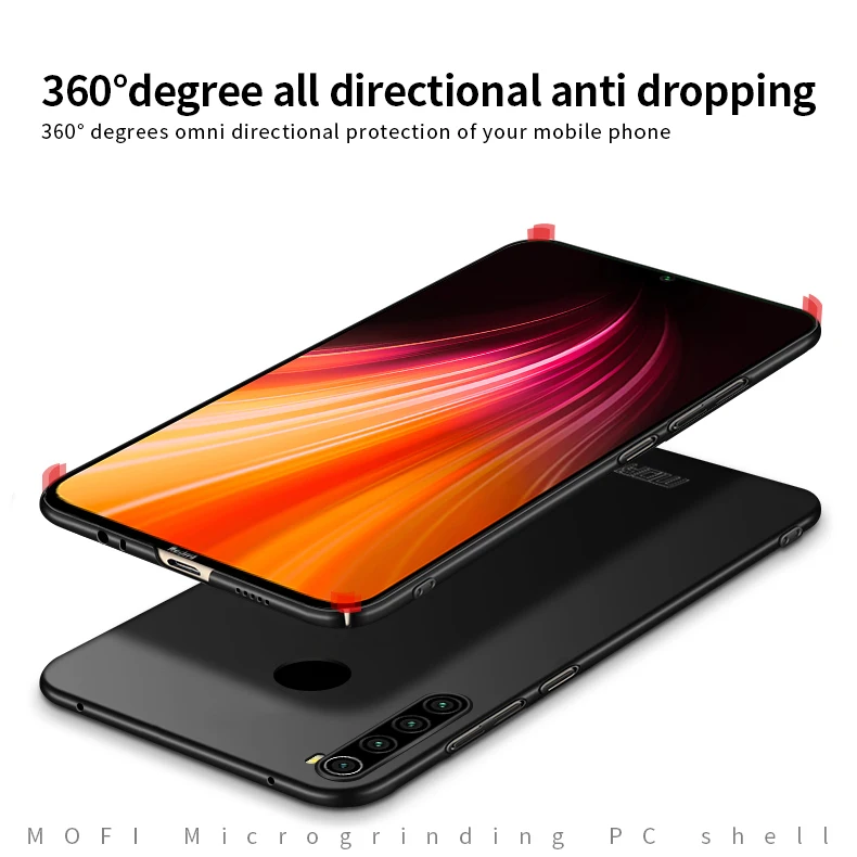MOFi для Xiaomi Redmi Note 8 чехол для ПК Жесткий Роскошный защитный чехол для Xiaomi Redmi Note 8 Fundas Phone Shell