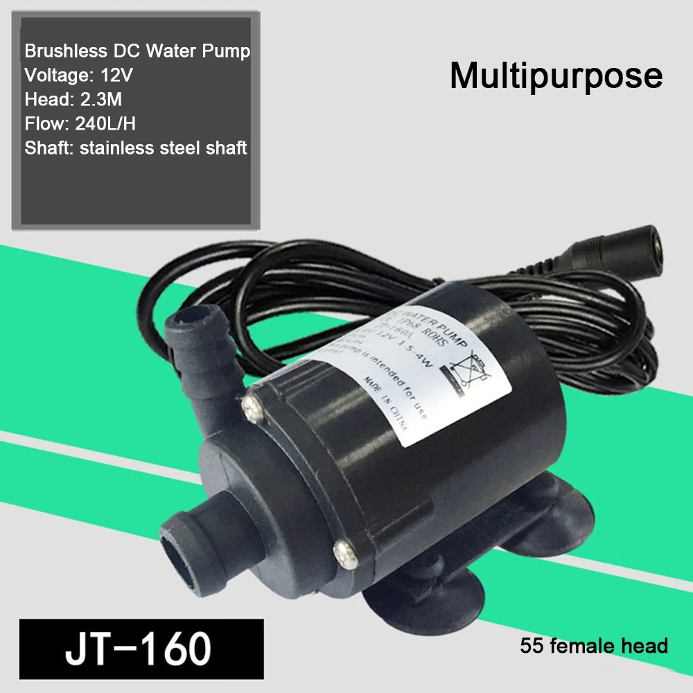 DC 6V 120L/h 12V 240L/H JT-160A микро аквариум погружной мини водяной насос для аквариума |