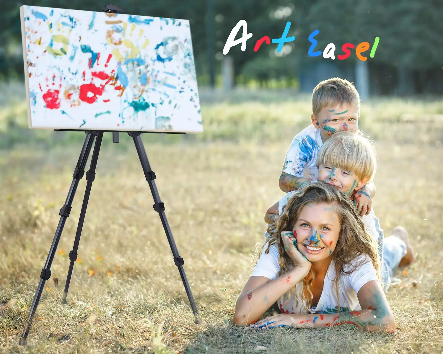 Portable Adjustable Metal Sketch Easel Stand Foldable Travel Easel Aluminum Alloy Sketch Drawing