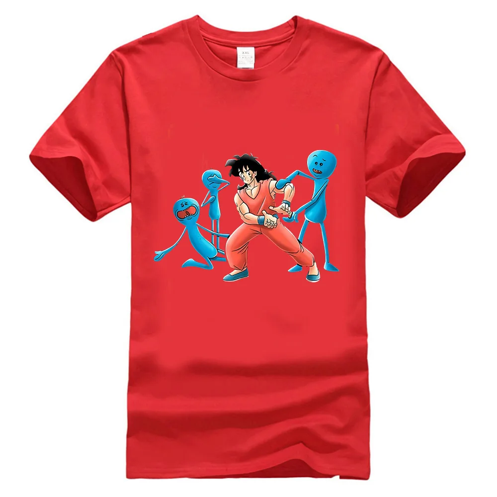 Mr. Meeseeks Dragon Ball Z забавная ТВ футболка унисекс Yamcha 2Xl 3Xl 4Xl 5Xl футболка - Цвет: Красный