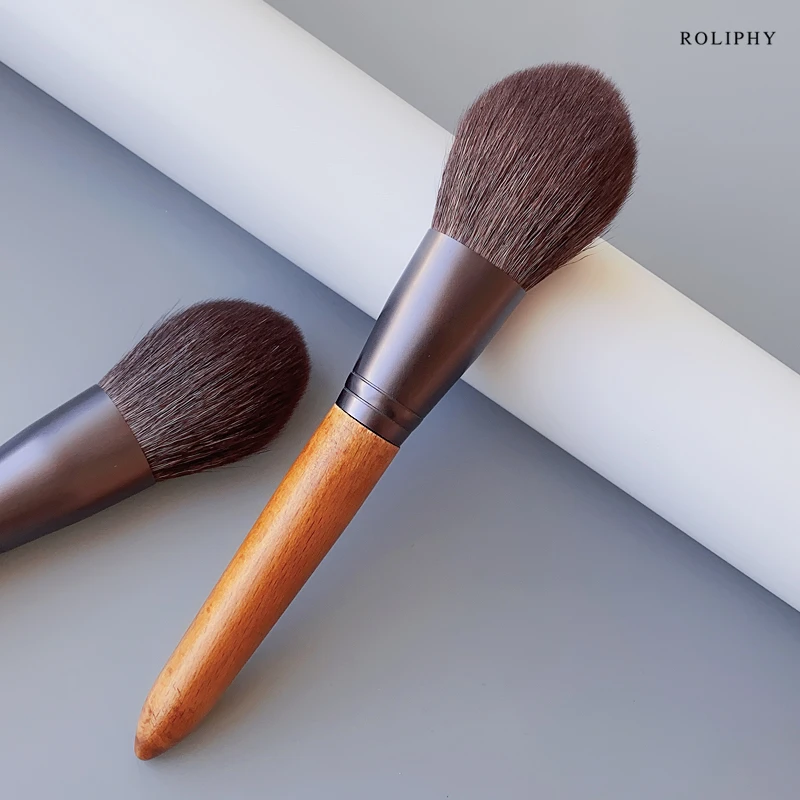 1 Pcs High Quality Large Goat Hair Loose Powder Brush Animal Hair Face Makeup Brush Soft Hair
