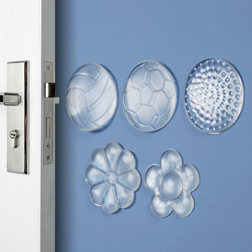 

Rubber Door Stops Anti Collision Pads Wall Protection Transparent Protection Stickers Shockproof Waterable Crash Handle Bumpers