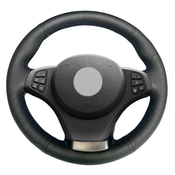 

Black PU Faux Leather DIY Hand-stitched Car Steering Wheel Cover for BMW E83 X3 2003-2010 E53 X5 2000-2006