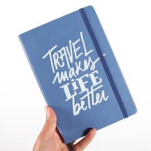 Блокнот из искусственной кожи в твердом переплете, журнал с логотипом на заказ, ежедневник, планировщик, ручной канцелярский блокнот с карманом