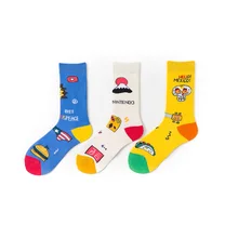 Мультяшные Смешные иллюстрации Мехико носки досуг хлопок носки для женщин улица скейтборд кактус японская Гора Фудзи носки Q1556