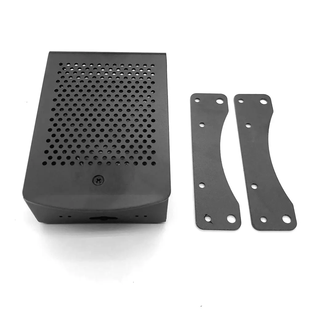 For Raspberry Pi 4B Aluminum Case Black Metal Shell Box With Fan Black Enclosure for RPI 4 Model B RPI 4B Case