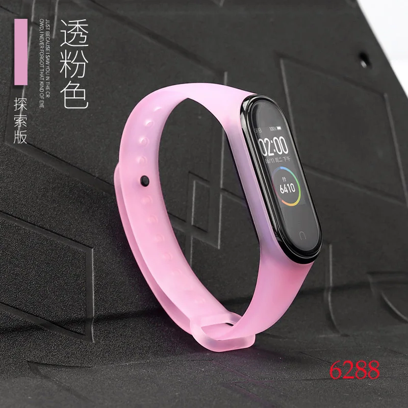 Для Xiaomi Mi Band 4/3 ремешок Металлическая пряжка силиконовый браслет аксессуары miband 3 браслет Miband 4 ремешок для часов М - Цвет: 6288