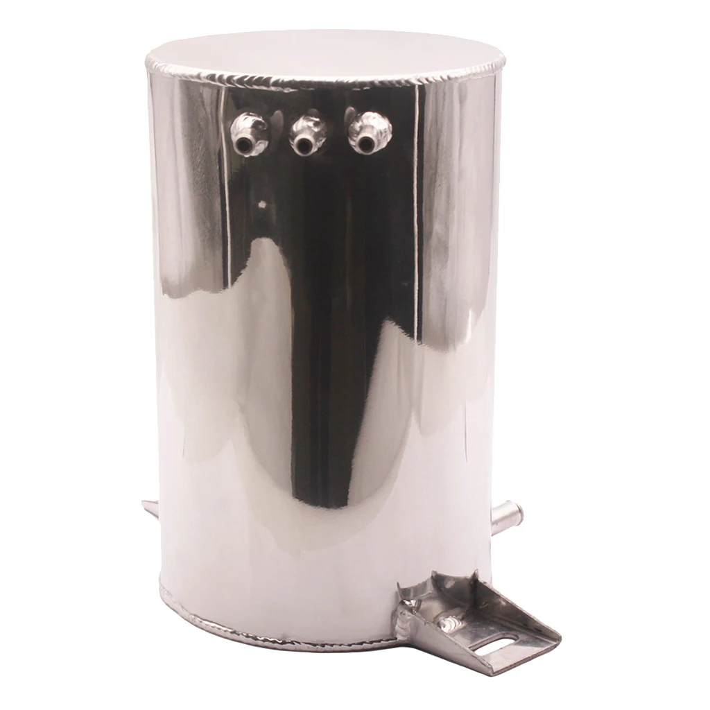 4.5Liter Alloy Mirror Polished Aluminum Swirl Pot Universal Fuel Surge Cell Tank