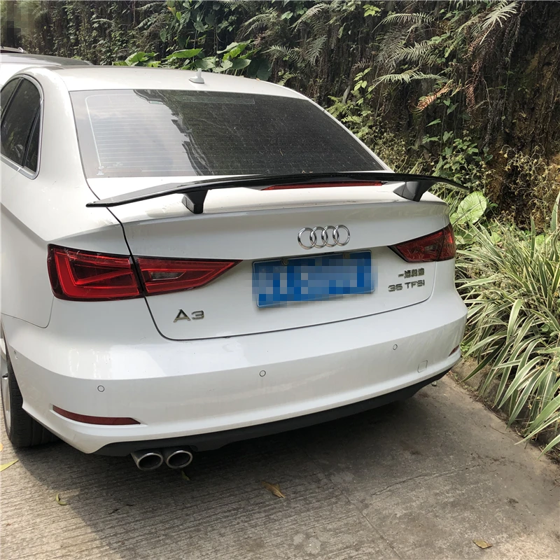 Для Audi A3 спойлер 2006 2018 TF ABS пластик Материал заднее крыло автомобиля Цвет задний