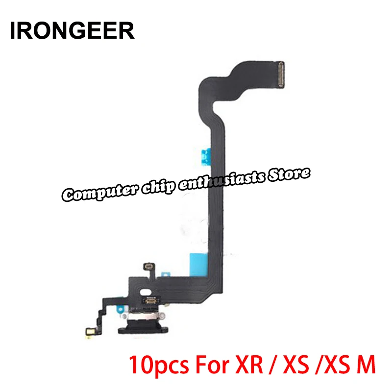 10pcs Charging Port Flex Cable for iPhone XR XS XSM USB Dock Connector Charger Microphone Repair parts | Мобильные телефоны и