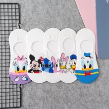 Прямая поставка; повседневные милые женские носки для бега; женские носки с принтом «животное мышь»; хлопковые забавные спортивные носки; 4 пар/лот