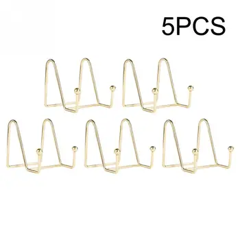 

5pcs Easel Display Stand Picture Frame Universal Office Iron Decorative Non Slip Desktop For Plate Solid Portable Stable Home