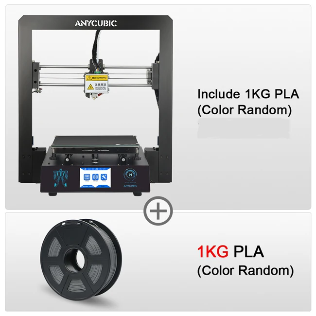 ANYCUBIC I3 Мега 3d принтер impressora 3d полностью металлическая рамка TFT сенсорный цветной экран 3d принтер размера плюс 210x210x205 мм Набор для творчества - Цвет: Mega03 Add 1kgPLA