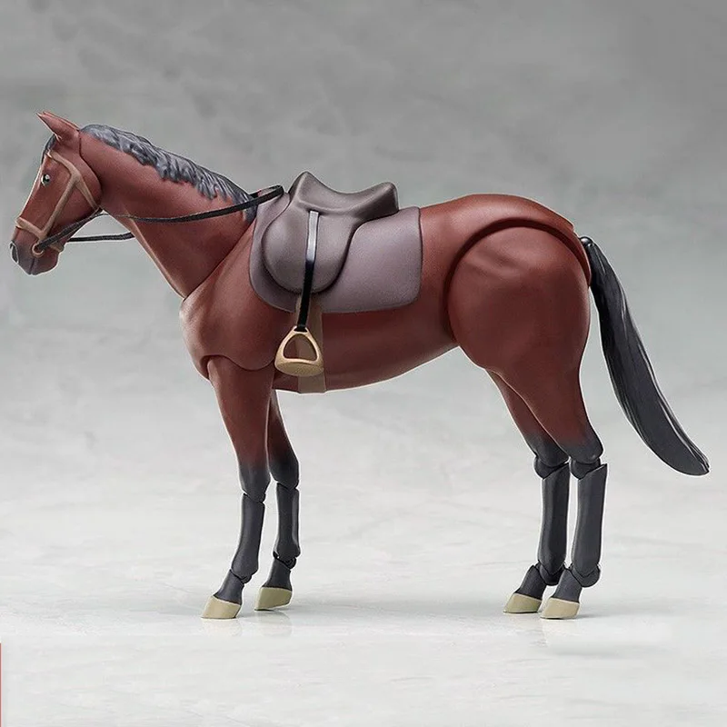 Около 16 см Аниме Figma лошадь доступны в двух цветах Белая лошадь и коричневая/коричневая лошадь подвижная лошадь ручная модель украшения