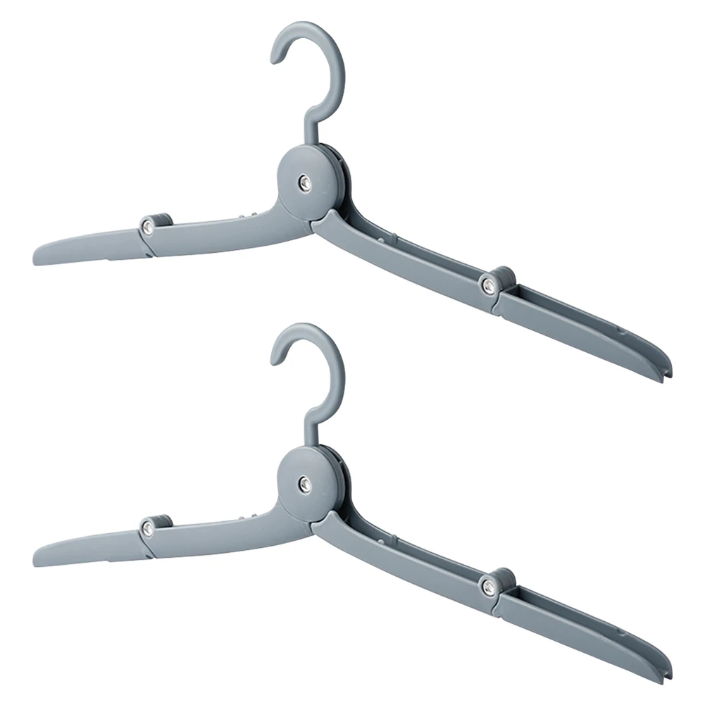 2PCS Clothes Camping PP Portable Dormitory Home Retractable Foldable Hanger Windproof Space Saving Non-Slip Drying Travel Shorts