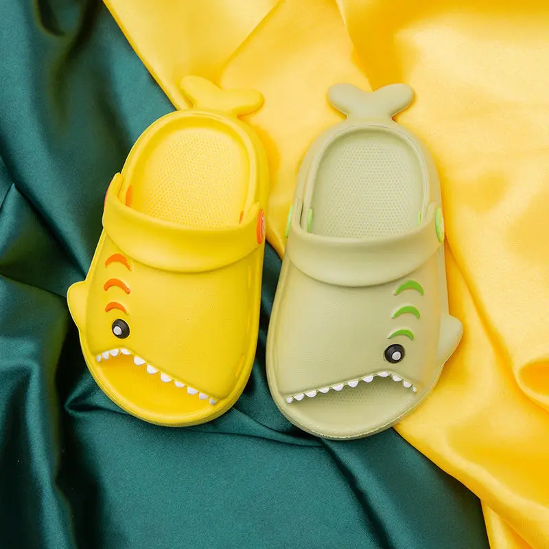 Unique Shark Shape Children's Slippers Summer Baby Non-slip Cute Indoor and Outdoor Beach Shoes Cartoon Clogs Kid Shoes For Girl