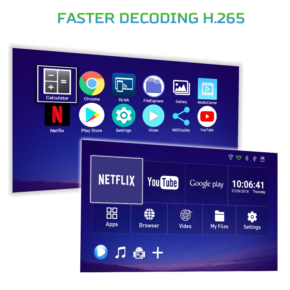 Новейший CSA93 Plus Android 8,1, 4 ГБ/64 Гб RK3328 четырехъядерный процессор Ultra HD Smart tv Box. 2,4G/5G Wi-Fi USB 3,0 Декодер каналов кабельного телевидения