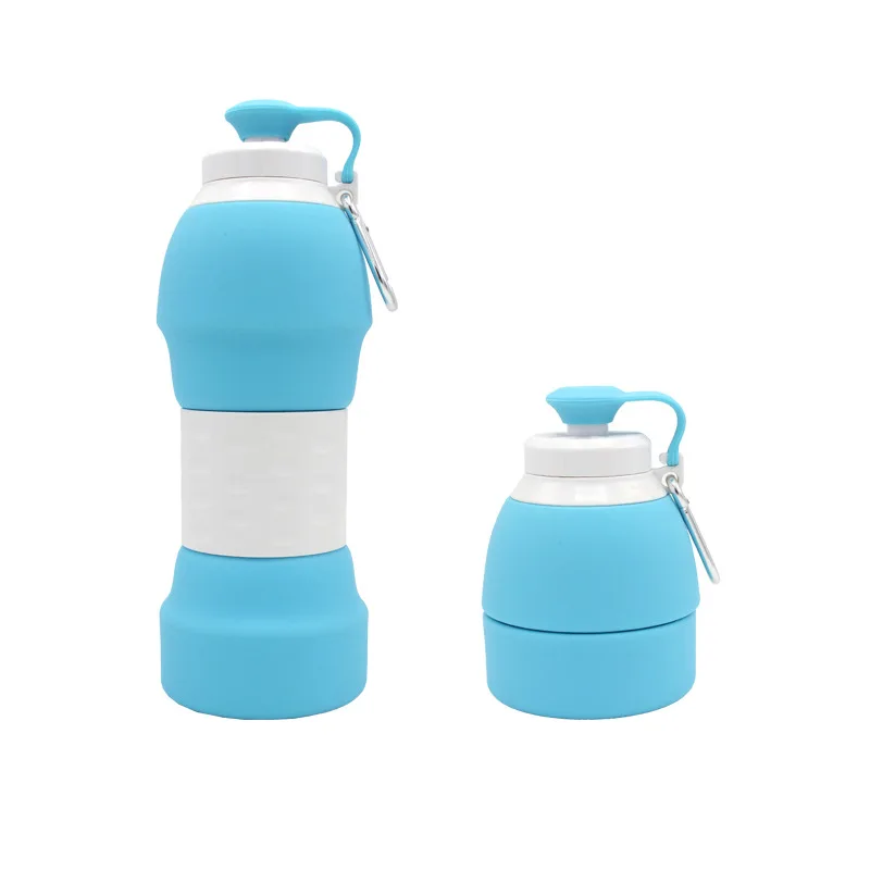 Синий Водные боты Amazon pop бутылка для воды для спорта на открытом воздухе силиконовая складная бутылка для воды дорожная Складная чашка - Цвет: Синий