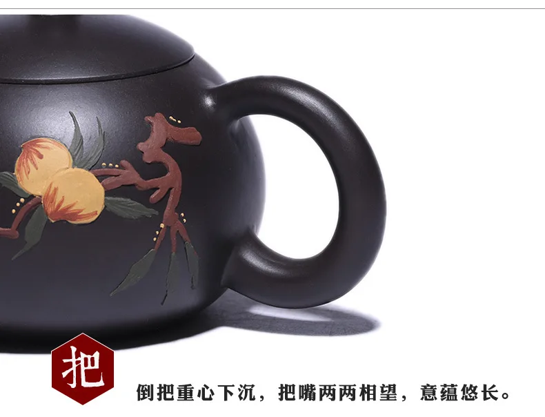 Longevity Peach Xi Shi Pot Wholesale Manufacturers Direct Selling Raw Ore Black Silicon Carbide All Modeling Clay Painted Yixing