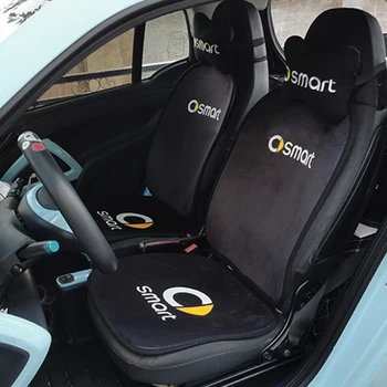 

Car Seat Cover Protector Artificial Plush Car Seat Cushion Backrest Pad Mat For Smart 451 Fortwo 2009-2019 Auto Headrest Pillow