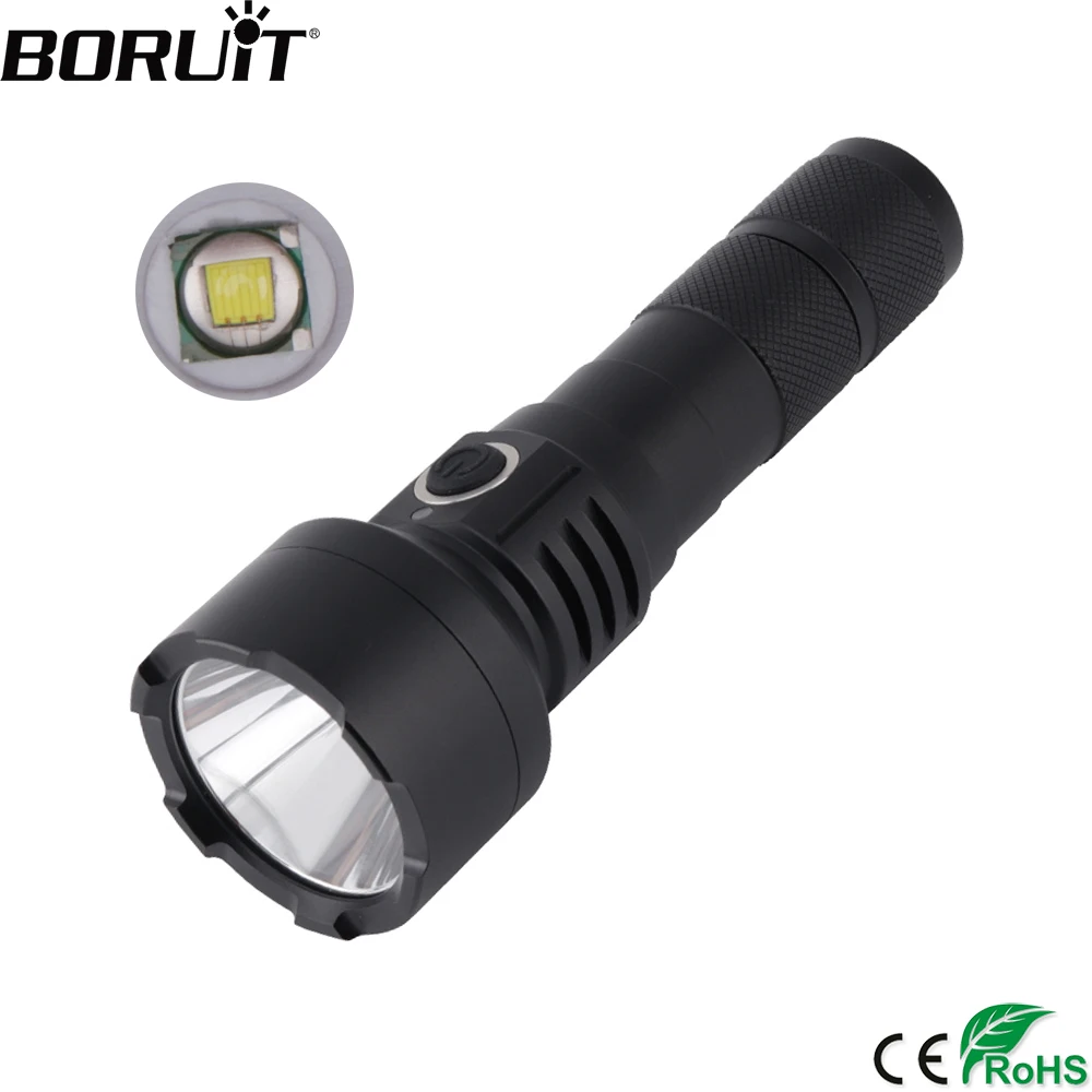 Светодиодный фонарик BORUiT C9 высокой мощности XM L T6 18650 лм фонарь с 4 режимами