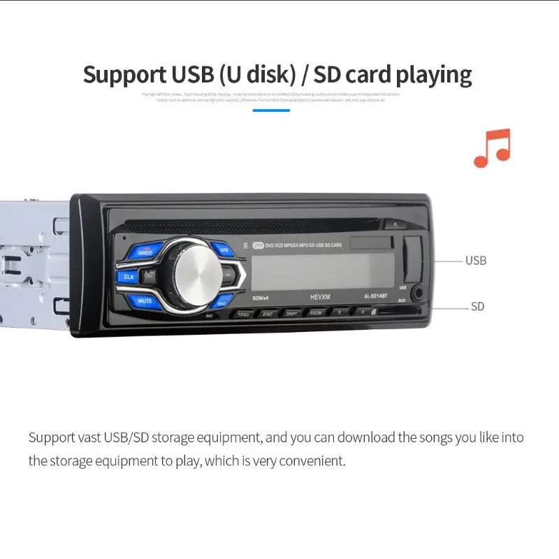 1 Din 12V автомобильный DVD CD плеер автомобиля MP3 стерео автомобиля Handfree Авторадио BT аудио