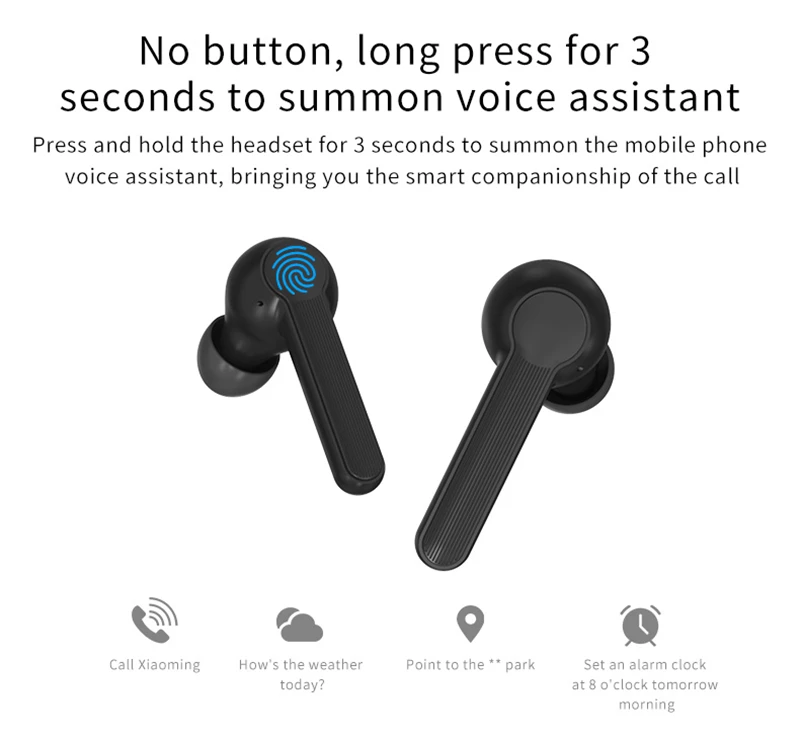 TWS с сенсорным управлением, Bluetooth, беспроводные наушники 5,0, с HD микрофоном, для игр, музыки, спорта, HIFI, стерео звук