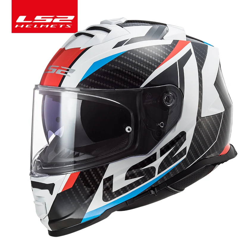 Capacete LS2 STORM 오토바이 헬멧, 풀 페이스 듀얼 렌즈 헬멧, 무료 김서림 방지 시스템 포함, ls2 ff800