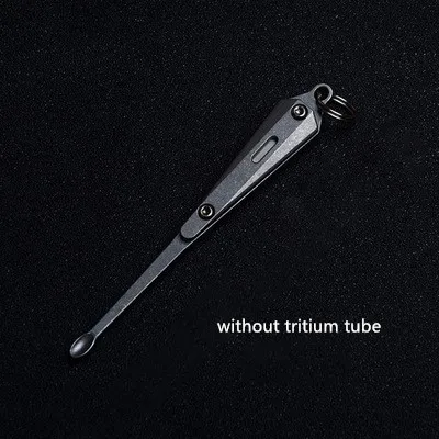 Тритиевая трубка самоосветляющий инструмент для чистки ушей артефакт EDC титановый сплав портативный брелок инструмент для чистки ушей инструмент для сбора ушей - Цвет: without Tritium