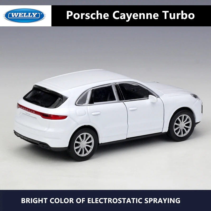 WELLY 1:36 Porsche Cayenne Turbo из белого сплава модель машины для моделирования коллекция