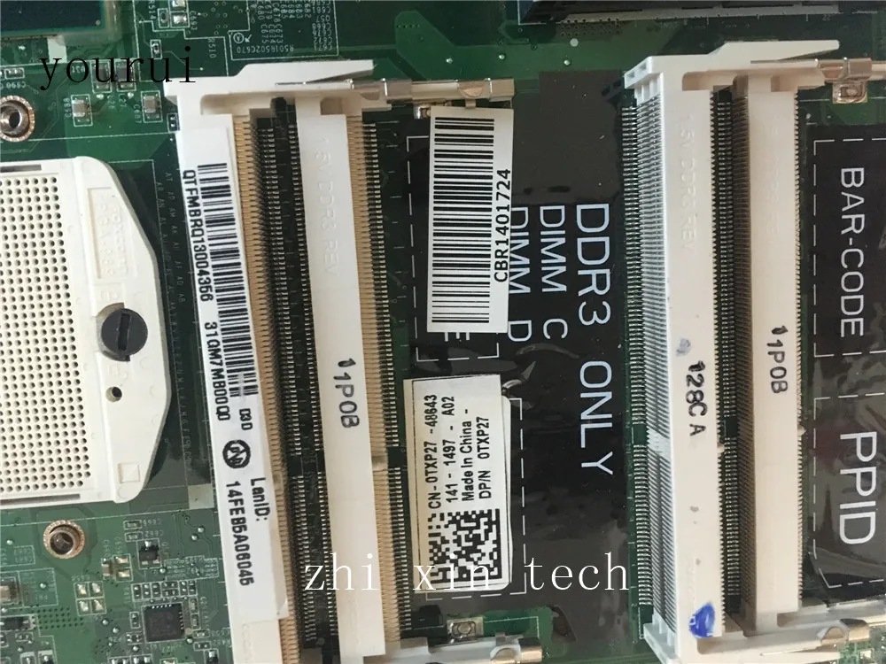 Yourui для Dell XPS 17 L702X Laptopmotherboard CN-0TXP27 0TXP27 TXP27 DAGM7CMBAD0