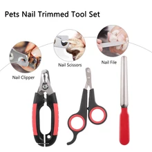 Профессиональная машинка для стрижки ногтей для собак с замком, ножницы для ухода за шерстью, пилочка для ногтей, 3 шт., инструмент для ухода за животными, кошками