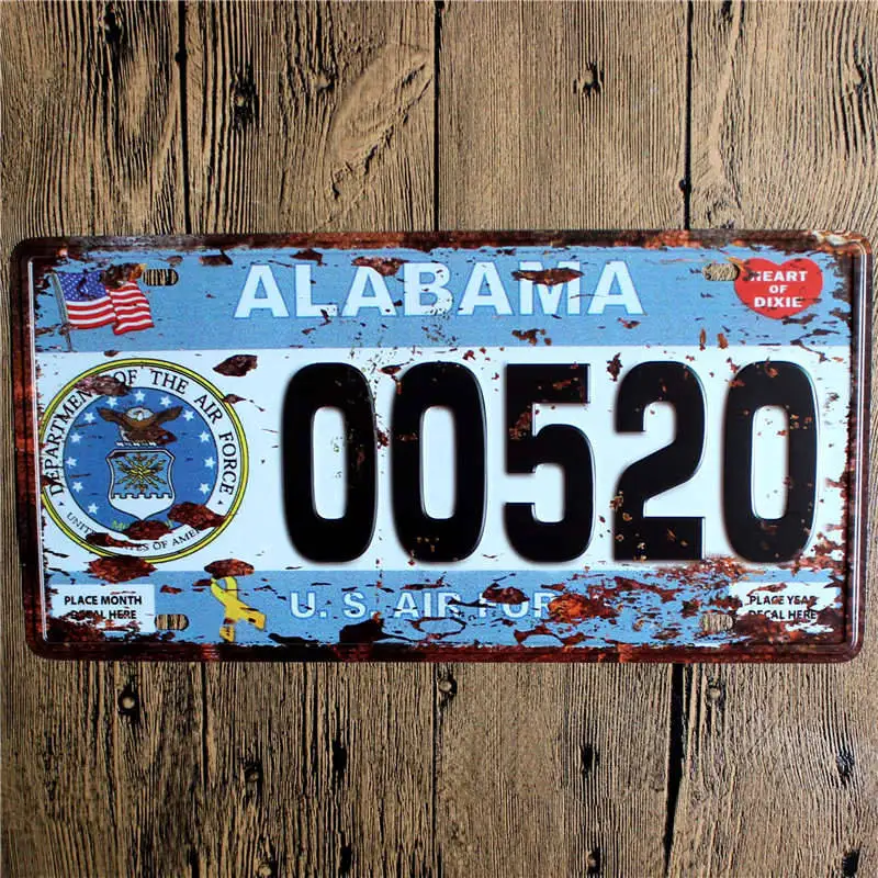 Europe License Plates Vintage Metal Tin Signs Wall Plaque Decoration Bar Pub Club Decorative Home Decor 15x30cm - Цвет: 9087