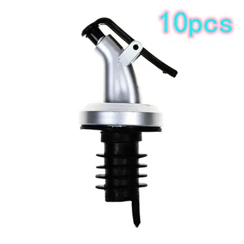 

10Pcs/lot Cooking Seasoning Oil Bottle Dispenser Wine Spout Leak-proof Sealer For Liquor Spice Glass Oil Spray Vinegar Kitchen