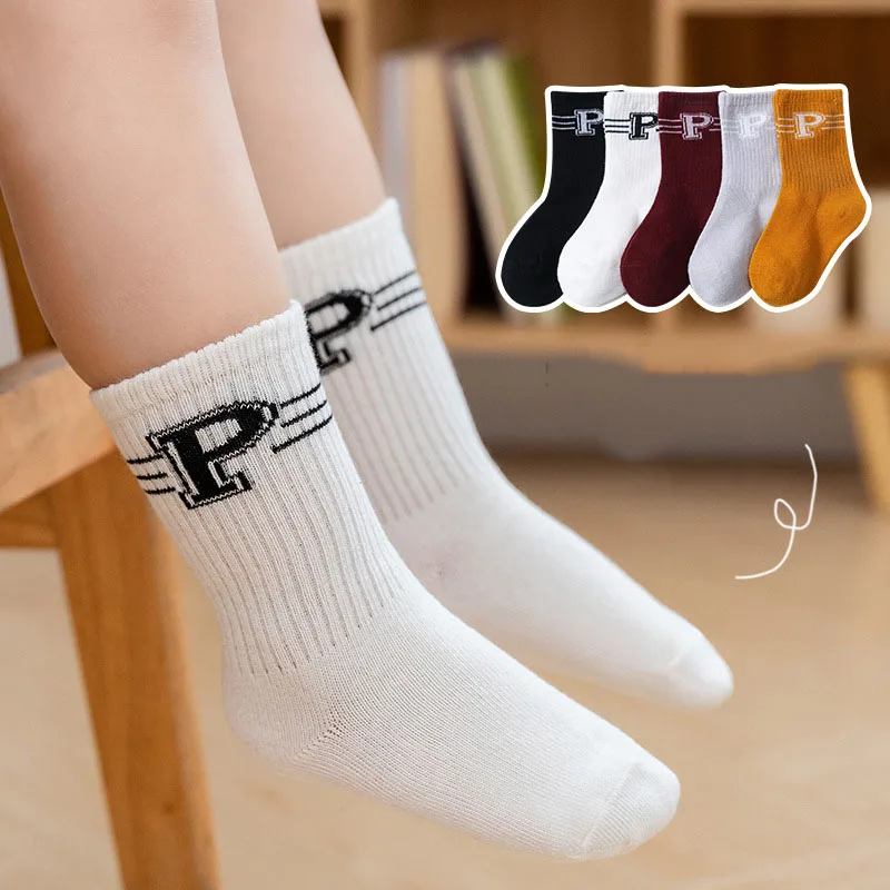5 Pairs Kids Cotton Socks 3