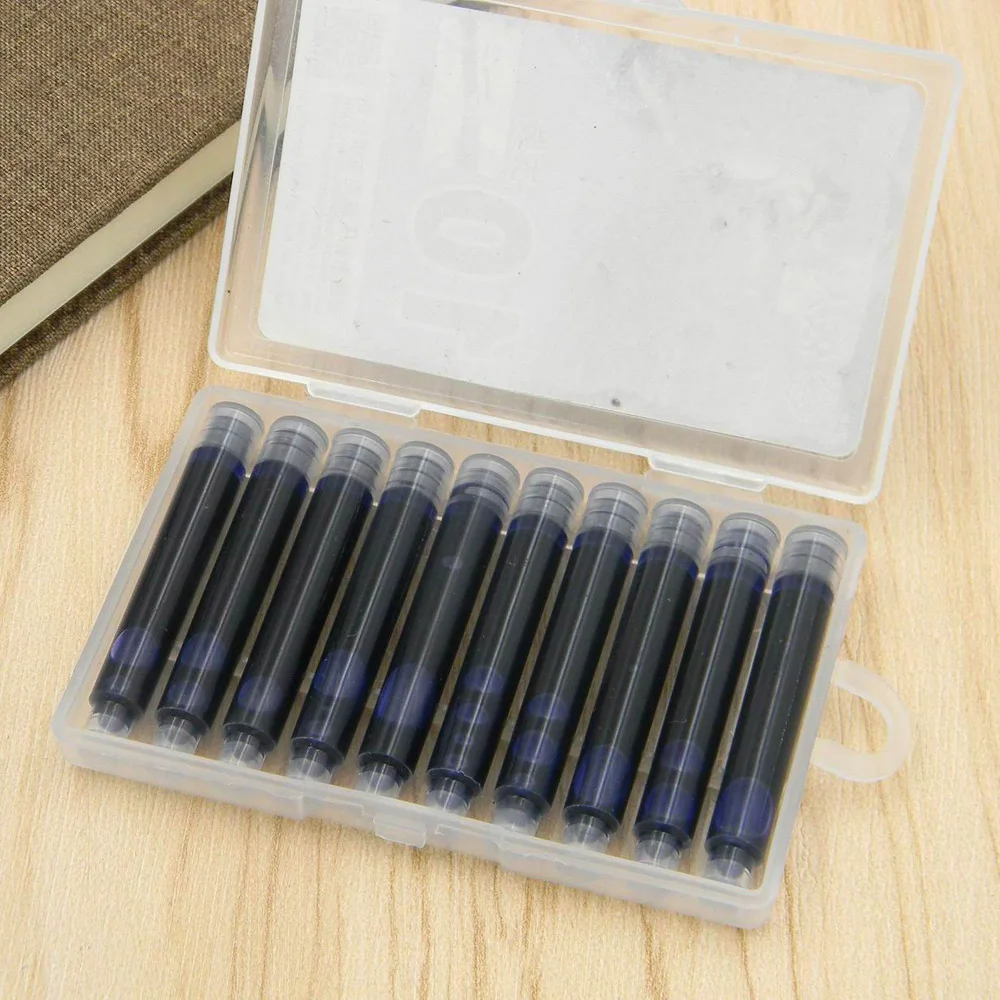 Blue Fountain Pen Ink Refill Converter, 3.4mm cartuchos, Box Pack, 10