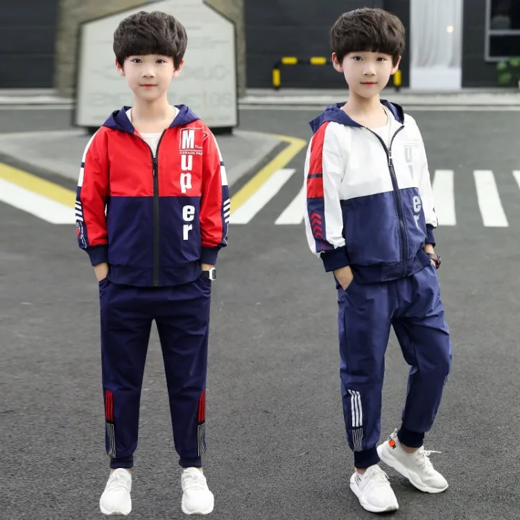 

Childrenswear BOY'S Autumn Clothing Set 2020 New Style Middle And Large Children 10 Boy Spring And Autumn Sports Western Style K