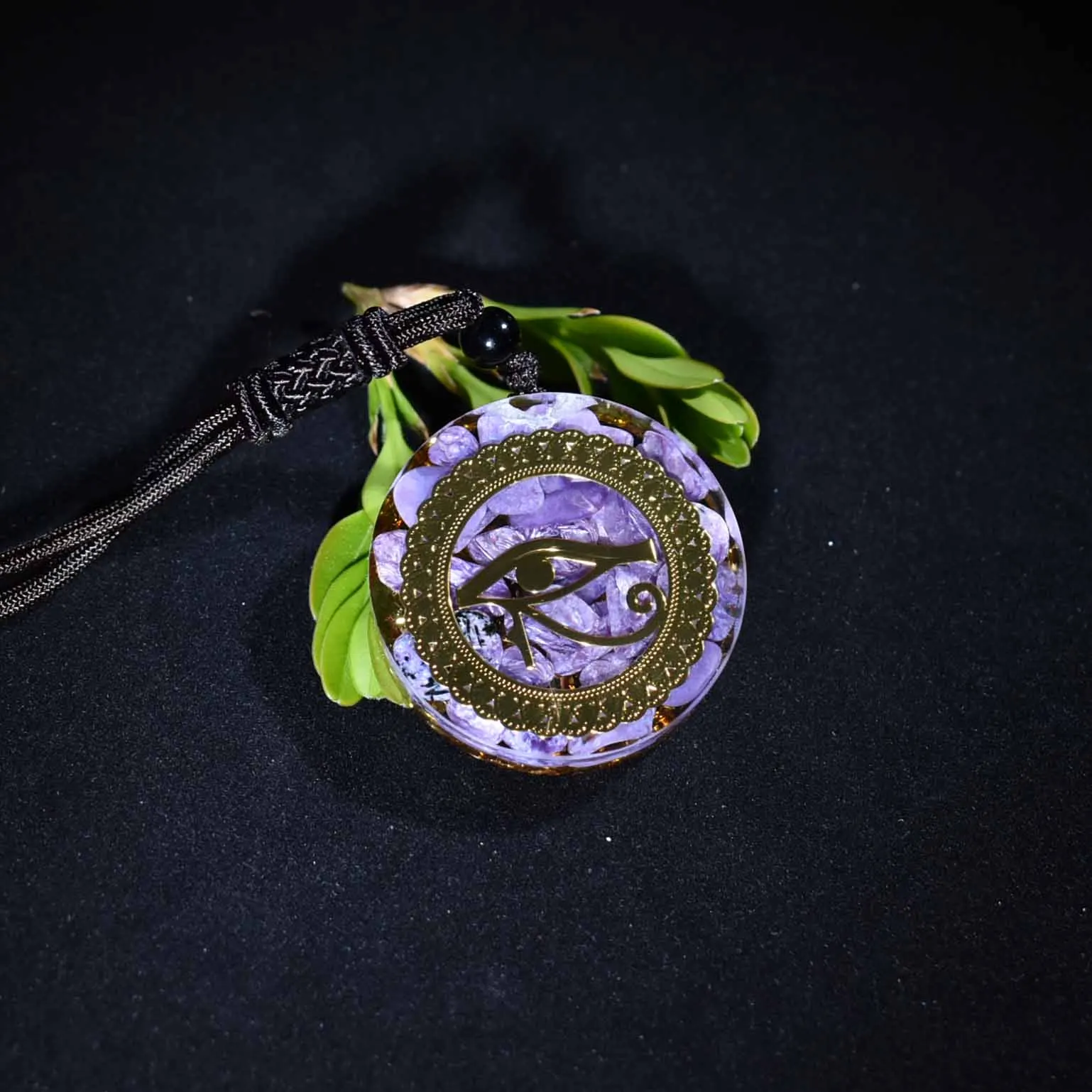 Подвеска Orgone energy crystal Charoite реквизит для медитации 24 золотых подвески