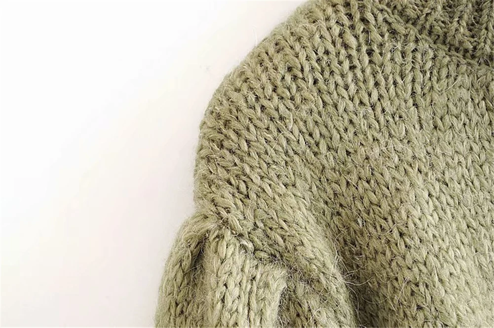 ZA женский вязаный свитер, модный осенне-зимний шерстяной и мохеровая куртка, богемный свитер с круглым вырезом и длинным рукавом, вечерние, подарок