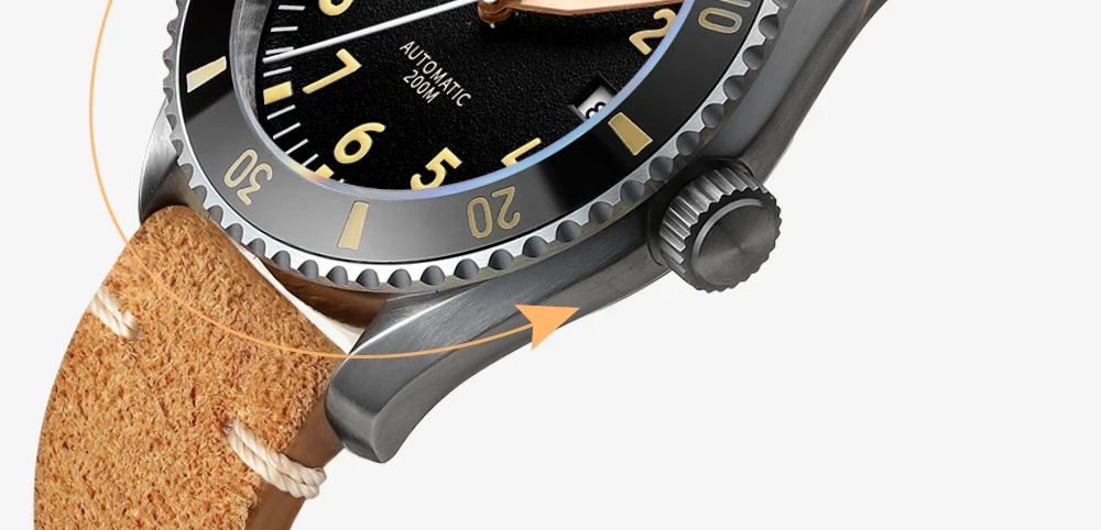 Addies Dive NH35 Automatic Watch One-way Rotating Ceramic Ring 316L Stainless Steel Watch Sapphire Crystal 200m Waterproof Watch
